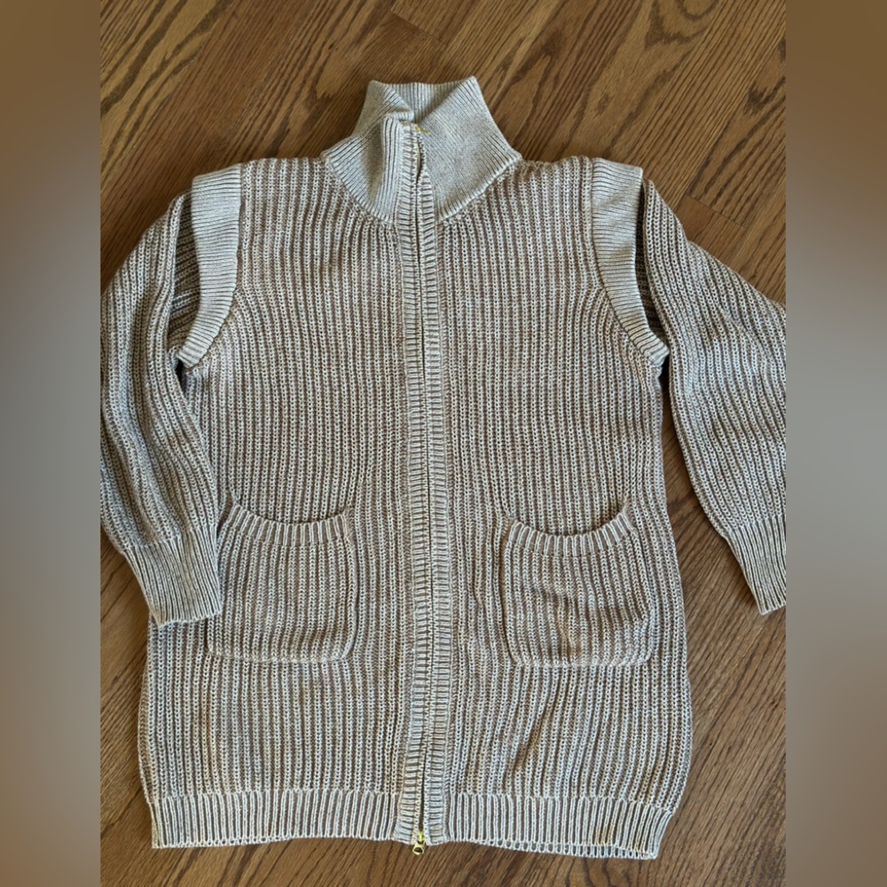 Varley Tory Ran Cotton Full Zip Cardigan Knit Jacket